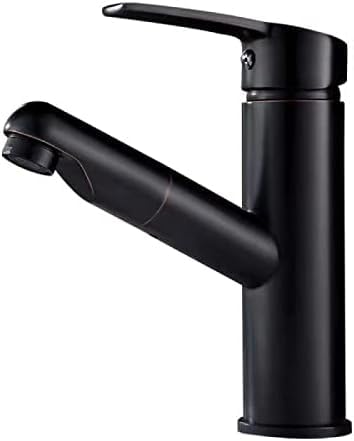 Robinet noir de salle de bain extractible pour simplifier la routine de toute la famille