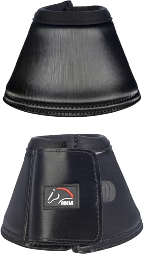 Cloches de protection équitation HKM Shiny Noir taille L