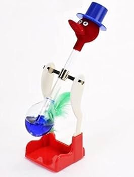 水飲み鳥　青　赤（ハッピーバード、水飲み鳥） 昭和レトロ　日本製 昭和レトロ 水飲み鳥 LUCKY BIRD ドリンキングバード（赤）の