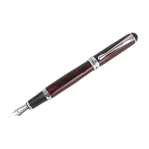 Image of Jinhao Fountain Pen Silver Trim Medium Nib X750 (Lava Red)