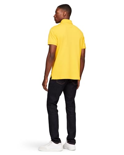 Image of Tommy Hilfiger Men's Short Sleeve Polo Shirts in Slim Fit with Stretch and Organic Pique Cotton
