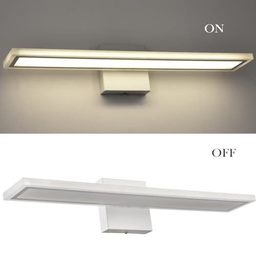 Image of White Bathroom Vanity Light Led Bathroom Light Fixture Modern Wall Light 4000k