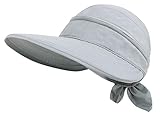 Simplicity Sun Hats for Women Sun Visor UPF 50+ UV Summer Beach Hats Grey