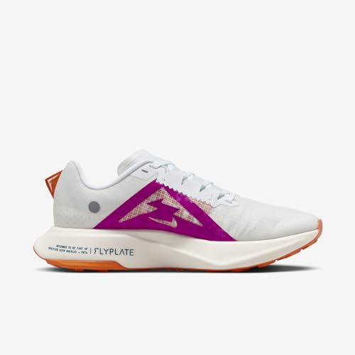 Nike Ultrafly Women's Trail Racing Shoes (DZ0489-101, White/Safety Orange/Vivid Grape) Size 9
