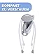 Chicco Relax & Play Elektronische Babywippe ab 0 Monaten bis 9 kg,Verstellbare Wippe und Babyschaukel mit 5 Geschwindigkeiten,Spielbogen mit 12 Melodien und 2 Plüschtieren, Kompakte Schließung-Grau