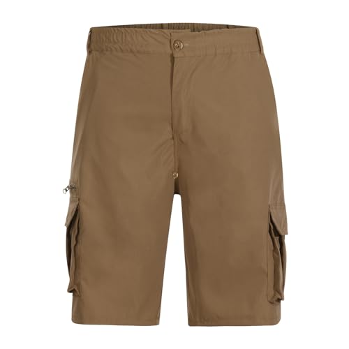 Generic Mens Shorts Elastic Waist, Deals Of The Day, Cargo Shorts For Men Elastic Waist 2024 Summer Casual Bermuda Shorts Drawstring Stretch Loose Beach Shorts With Multi Pocket A03_Khaki,Xxl thumb #5
