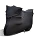 Produktbild TECTICO Indoor Motorrad Abdeckplane Weich Samt-Stretch Stoff Elastisch Staubschutz XXL XXXL Motorradabdeckung für Innen Garage Hallen Show, Schwarz 116 x 43 x 55 inches