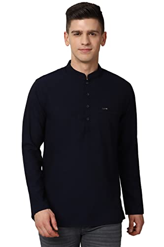 Image of Peter England Men's Cotton Regular Fit Regular Kurta