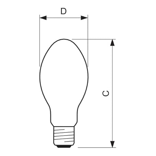 Lampe à vapeur de Sodium Philips - Son - E27-70W - 2000K - BF70 – vue 3