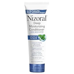 Nizoral Deep Moisturizing Conditioner with Mint & Tea Tree Oil for All Hair Types – Free of Sulfates, Parabens, Artificial Fragrances and Dyes, 9.4 oz