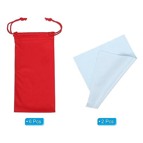 Image of PATIKIL Microfiber Glasses Bag, Sunglasses Pouch Eyeglass Bag Soft Sunglass Case with Eyeglasses Cleaning Cloth