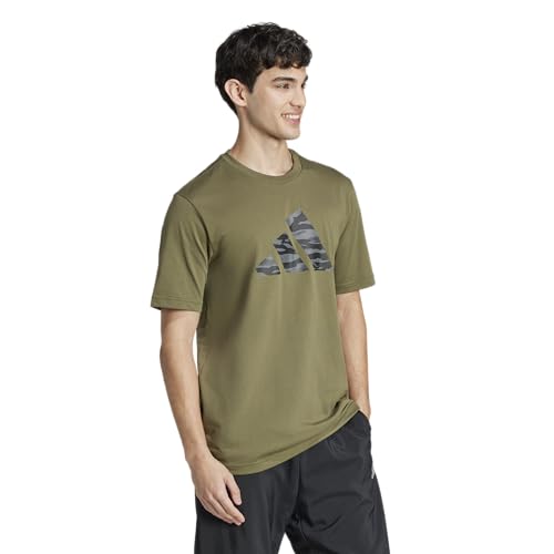 T-shirt adidas Codes de couleur olive strata L avec motif graphique de camouflage