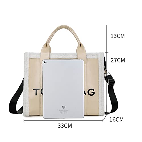 Work Tote Bags for Women - Trendy Personalized Oversized PU Leather Tote Bag Top-Handle Shoulder Crossbody Bags