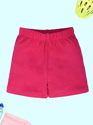 Image of KiddoPanti Girls Cycling Shorts Pack of 3 | Soft & Stretchy Cotton Spandex | Comfortable Fit with Elastic Waistband | Solid Colors Half Tights for Girls Inners