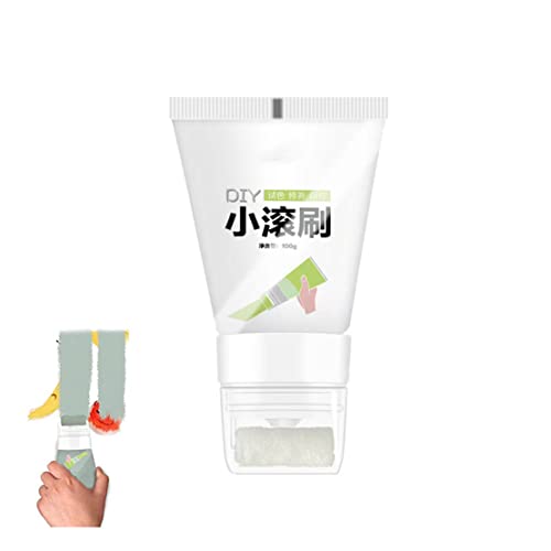 Nouveau Petit Rouleau Patching Push, Petit Rouleau Pinceau Peinture Latex Murale, Réparation Peinture Murale Petit Rouleau Pinceau, Rouleau Pâte De Réparation Murale (White)