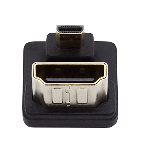 Adaptador xiwai Micro HDMI Macho a HDMI Hembra Ángulo 360° miniatura 1