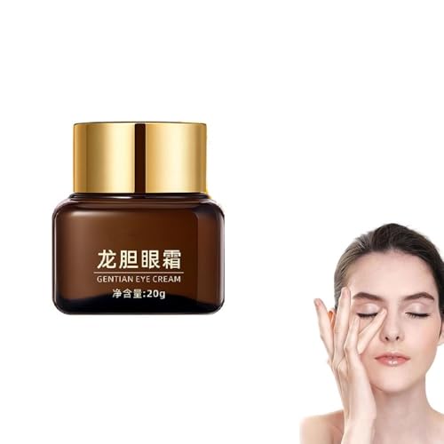 Crema de ojos de genciana, crema de ojos antienvejecimiento para ojeras, crema hidratante reparadora para todo tipo de piel (1Pcs)