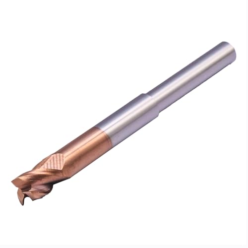 Image of High Performance Solid Carbide End Mill for Aluminum - TiSiN Coated, 3 Flute, 37 Helix, 3 /8 inch Cutting Diameter, 5 /16 inch Reduced Shank for Router, 1 /2 inch Length of Cut, 3-3 /4 inch Overall Length, Square End
