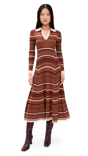 MOON RIVER Women's Sweater Dress, Beige Multi, S
