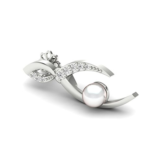 PERRIAN 18k (750) Purity Rose Gold White Gold and Yellow Gold Drop Earrings with Real Diamond in Unique Shape Design for Girls and Women | Birthday Gift for Girls - Image 3