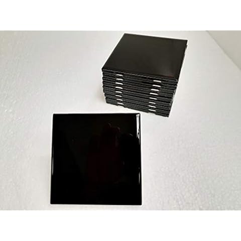 4 in Black Ceramic Tile 4.25 inch Shower Bathroom Kitchen Backsplash American Olean Gloss 4 1/4" Box 10 Piece Cover