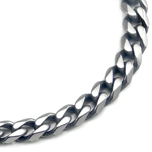 True Titanium 4MM Curb Chain Link Necklace2