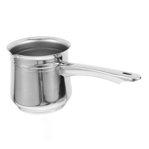 Homoyoyo cafetera de acero inoxidable pequeña cafetera turca Cafetería de uso diario cafetera de goteo manual hervidor de café cafetería multifunción cafetera de campamento beber olla Plata