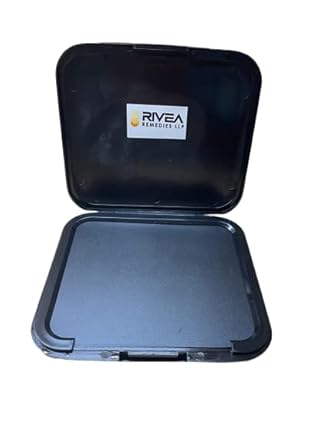 Rivea Remedies Palm Print/Finger Print Pad Black Ink Inkless Pad Large (Ceramic Plate Low Ink technology)