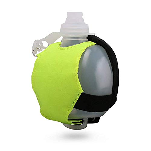 Wondsea Bouteille d'eau de poignet réglable pour la course à pied, le vélo, la randonnée, le camping, les voyages, bouteille mains libres portable pour coureurs et athlètes (Vert) Cover