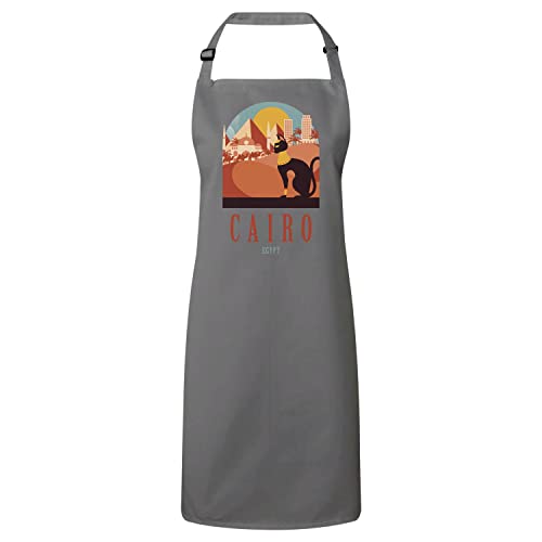 Tablier de cuisine gris Egypte pour cuisiner avec élégance