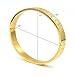 Innocence Imperial Crown King 18K Gold CZ Beads Cuff Bracelet Luxury Charm Fashion Cuban Link Bangle Jewelry Set For Men Women (C Gold)
