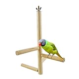 Holz Barsche, die vierstufige vertikal drehbare Spielzeug kann von mehreren Papageien verwendet werden.