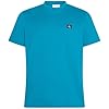 Calvin Klein Uomo T-Shirt Maniche Corte Badge Jersey Classic Tee in Cotone, Blu (Deep Tropical Teal), XL