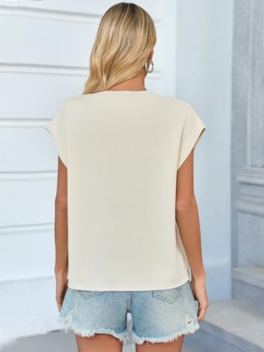 Image of GREAIDEA Womens Sleeveless Sweater Vest Crewneck Cap Sleeve Knit Tops Trendy 2026 Summer Spring Business Casual Shirts