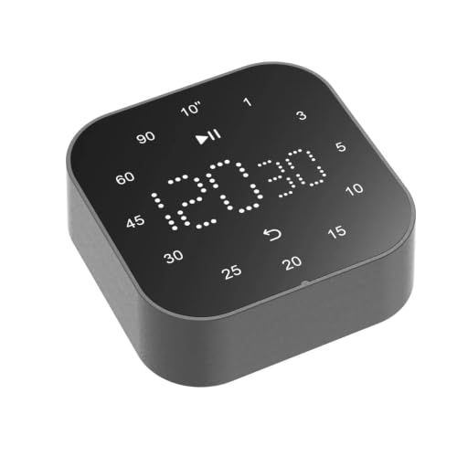 Image of AERYS 199 Minute 60 Second Touch Magnetic Digital Kitchen Timer, Manual Countdown Kitchen Timer Countdown Clock for Seniors, Adult and Kids to Use (Pure Black)