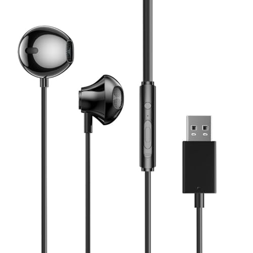 Knocery Cuffie In-Ear USBper Computer, PC USB Gaming Cuffie da