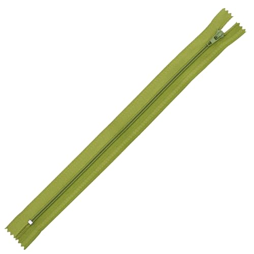 Image of Mandala Crafts 100 PCs Dill Green Closed-End 7 in Nylon Zippers for Sewing