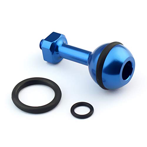 NovelGoal Aluminum 1/4 Inch Screw Ball Adaptor Mount Tripod Adapter Compatible with Hero 13 and Osmo Action Camera Diving Photo Studio Kit (Blue)