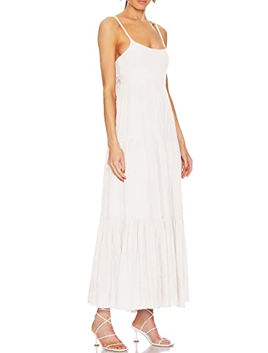 ALENDA DANMOS Women's Spaghetti Straps Maxi Dress Flowy Pleated Swing Beach Long Dress Low Backless Sundress 1892