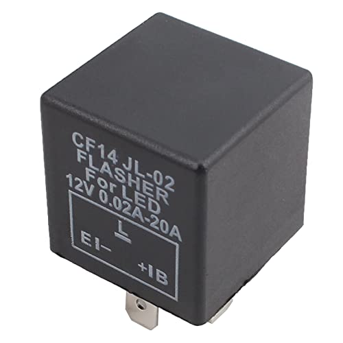 Autokay 3 Pin Cf14 Ep35 Electronic Flasher Relay Fits For Car Vehicle Led Turn Signal Light Bulbs Hyper Blink Flash Fix #TOP3