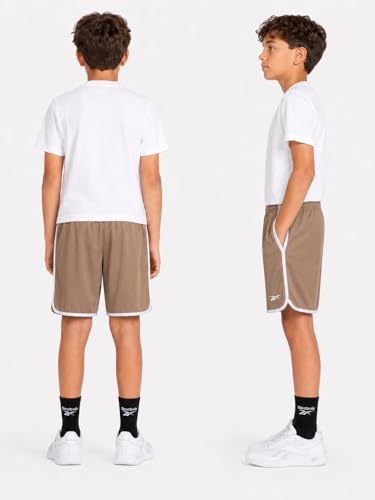 Short de basket-ball garçon Reebok en maille légère avec cordon - 2