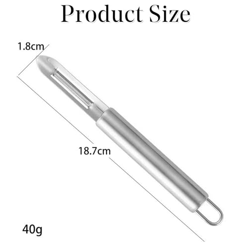 Potato Peeler Stainless Steel Vegetable Silver Julienne 7.5 Inches Straight Peeler Slicer for Kitchen Food Cutter - Image 3