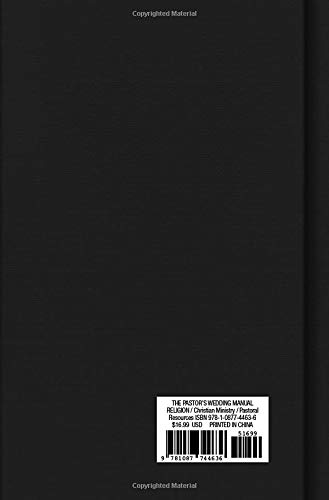 Pastor's Wedding Manual, Updated Edition #TOP1