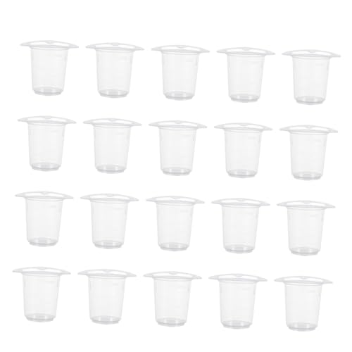 Alipis Plastic Beakers 50ml Graduation 20pcs Laboratory Use Handleless Accurate Measuring Cups