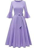 Summer Wedding Guest Dress for Women Bell Sleeve Cocktail Dresses for Women Formal Dresses for Weddi