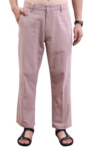 Image of Highlander Men's Ankle-Length Straight Fit Trousers | Modern Style & Comfort | Perfect for Casual & Formal Wear | Trouser for Men | Men Trousers | Trousers for Man | Pants for Man