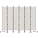 VEVOR Separador de Ambientes 6 Paneles Pantalla de Privacidad Plegable 308 x 36 x 185 cm Pantalla de Privacidad Marco de Aleación de Aluminio y Hierro para Oficinas, Hospitales, Restaurantes, Blanco