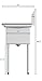 KoolMore - SB141611-12B3 2 Compartment Stainless Steel NSF Commercial Kitchen Prep & Utility Sink with 2 Drainboards - Bowl Size 14