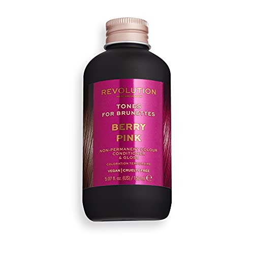 Revolution Haircare London, Tones For Brunettes, Tons pour Les Brunes, Berry Pink, 150ml Cover