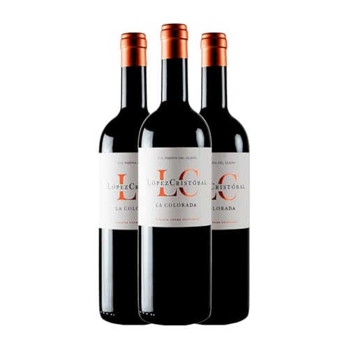 López Cristóbal La Colorada Tempranillo Ribera del Duero 75 cl Vino tinto (Caja de 3 Botellas de 75 cl)